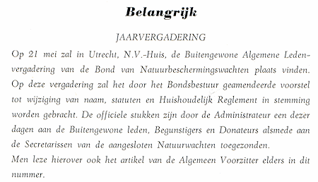 Vergadering Mei1960