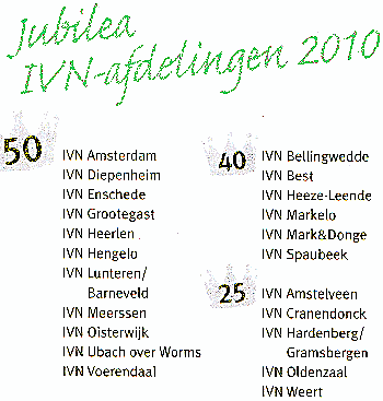 Afdelingen jubileren 2010